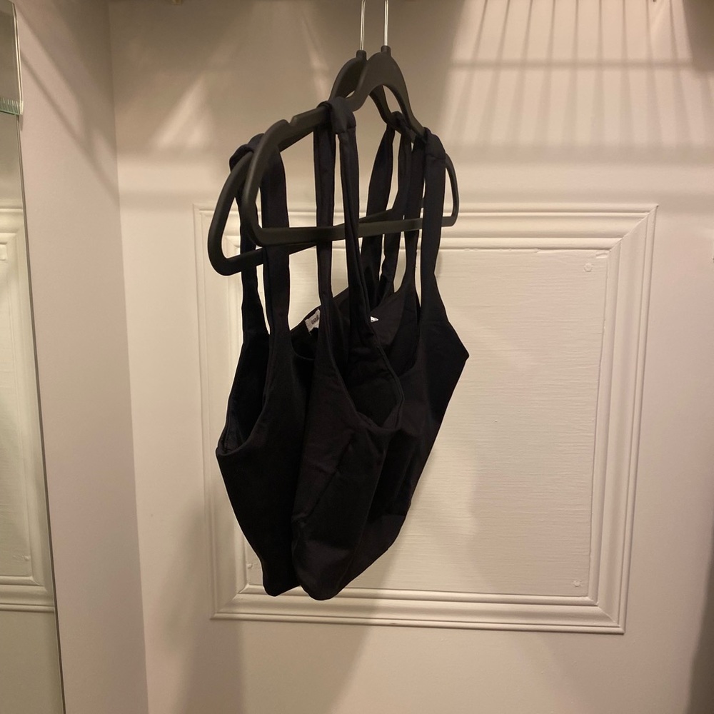 GARAGE! Crop Black Tank Tops (XS)